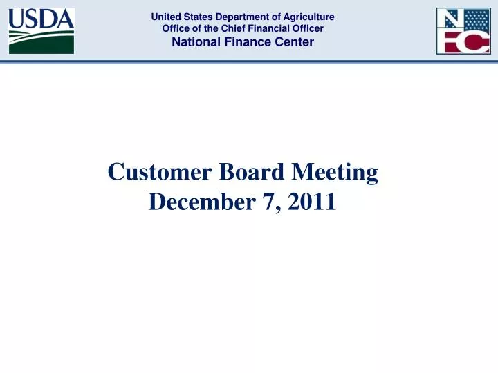customer board meeting december 7 2011