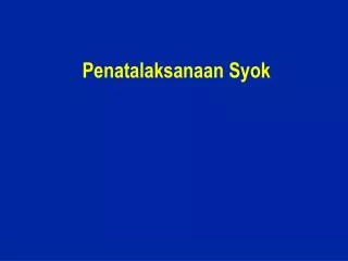 penatalaksanaan syok