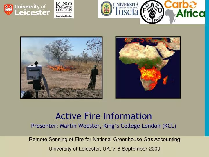 active fire information presenter martin wooster king s college london kcl