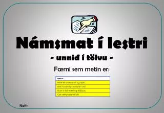n msmat lestri unni t lvu