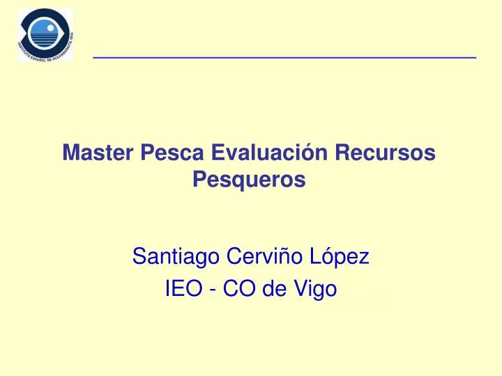 master pesca evaluaci n recursos pesqueros