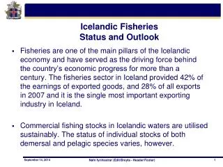 Icelandic Fisheries Status and Outlook