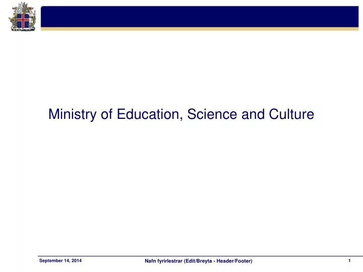 ministry of education science and culture