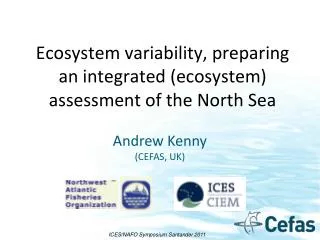 Ecosystem variability, preparing an integrated (ecosystem) assessment of the North Sea