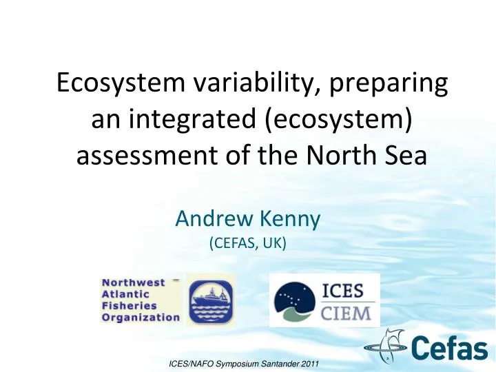 ecosystem variability preparing an integrated ecosystem assessment of the north sea