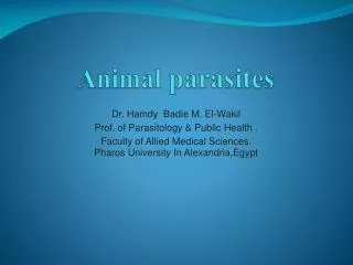 Animal parasites