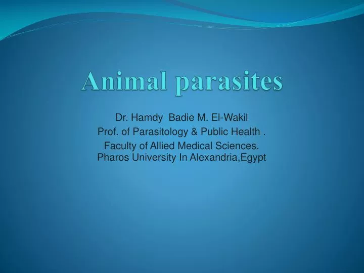 animal parasites