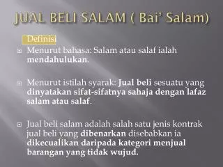 jual beli salam bai salam