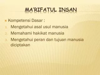 ma rifatul insan