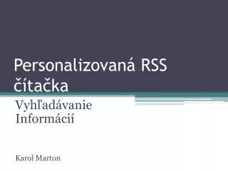 personalizovan rss ta ka