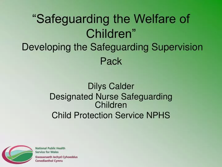 safeguarding the welfare of children developing the safeguarding supervision pack