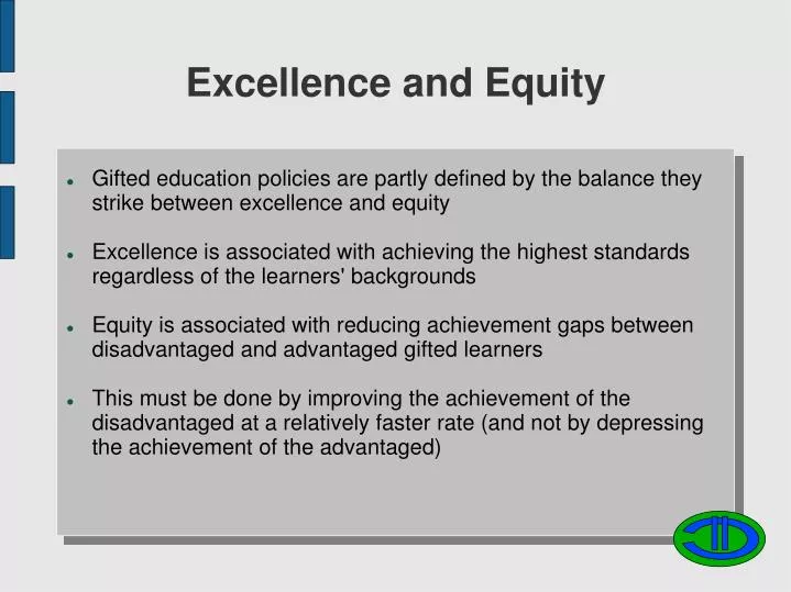excellence and equity