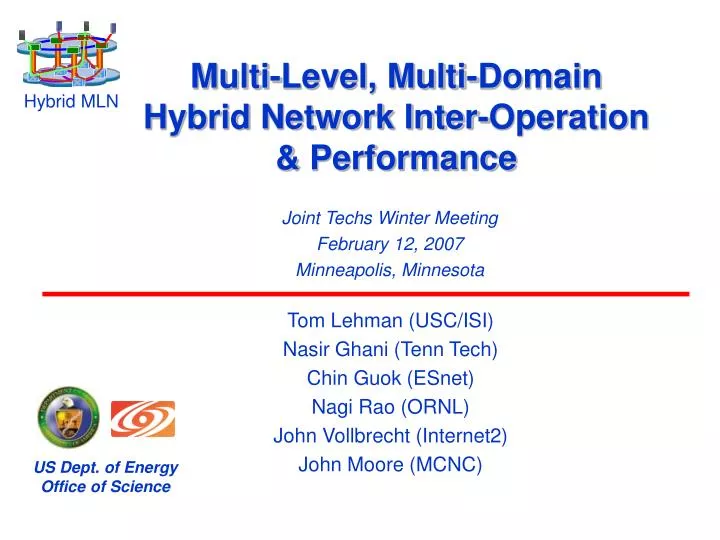 multi level multi domain hybrid network inter operation performance