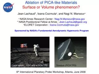 Ablation of PICA-like Materials Surface or Volume phenomenon?