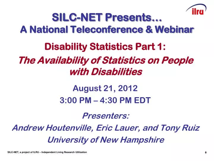 silc net presents a national teleconference webinar