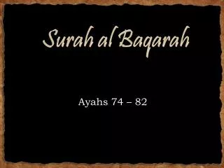 Surah al Baqarah