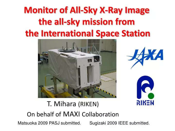 monitor of all sky x ray image the all sky mission from the international space station