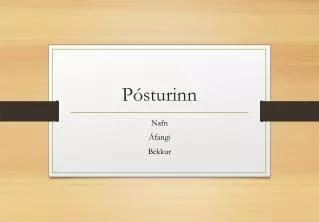 p sturinn
