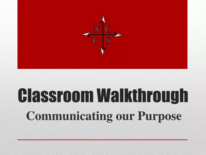 classroom walkthrough