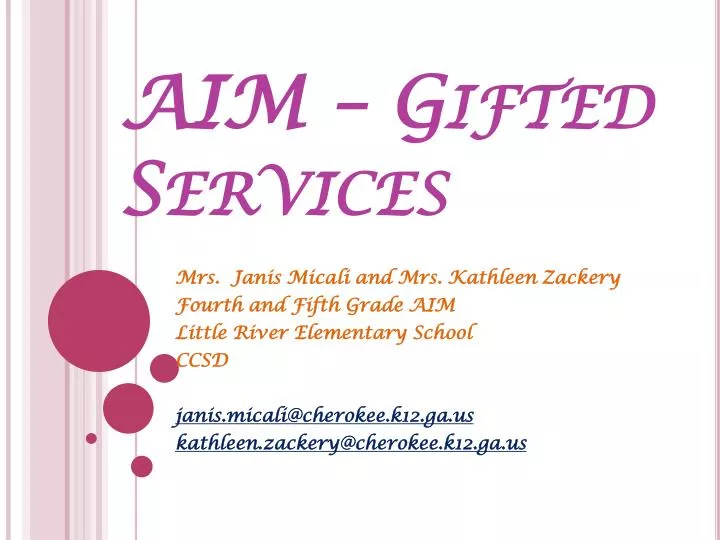 aim gifted services