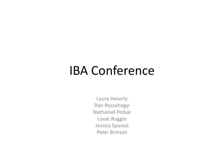 iba conference