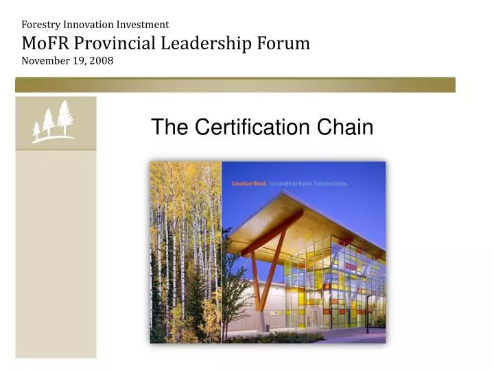 the certification chain