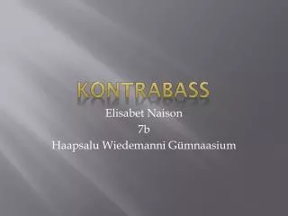 kontrabass