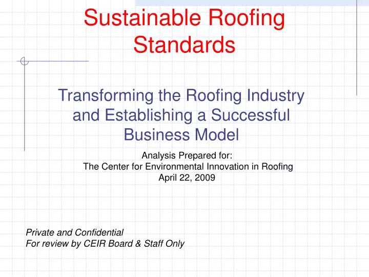 sustainable roofing standards