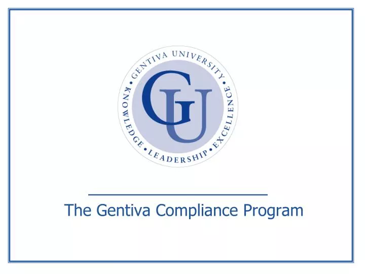 the gentiva compliance program