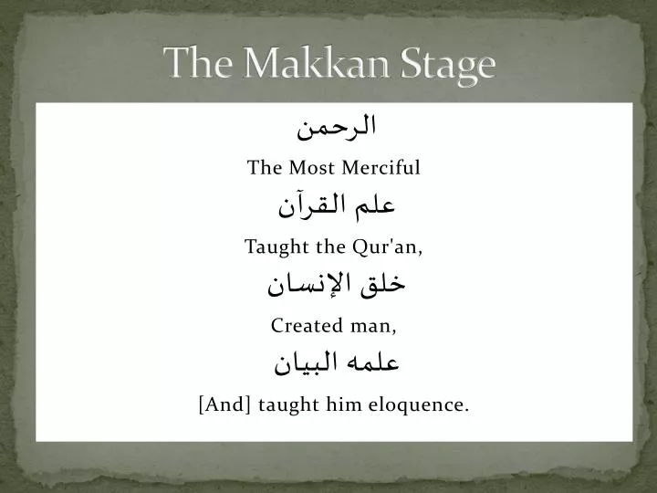 the makkan stage