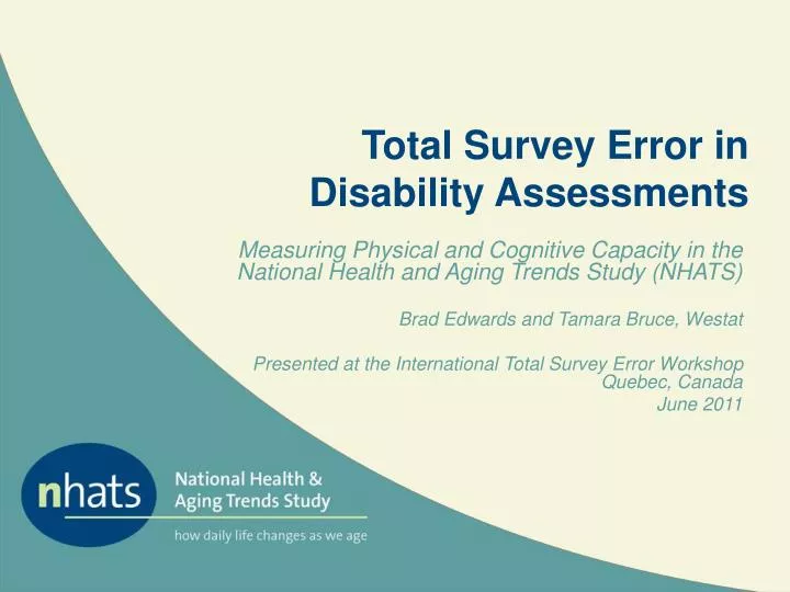 total survey error in disability assessments