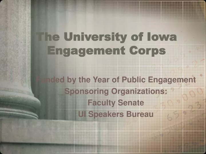 the university of iowa engagement corps