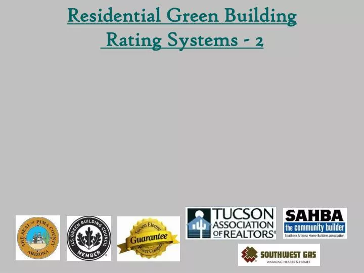 residential green building rating systems 2