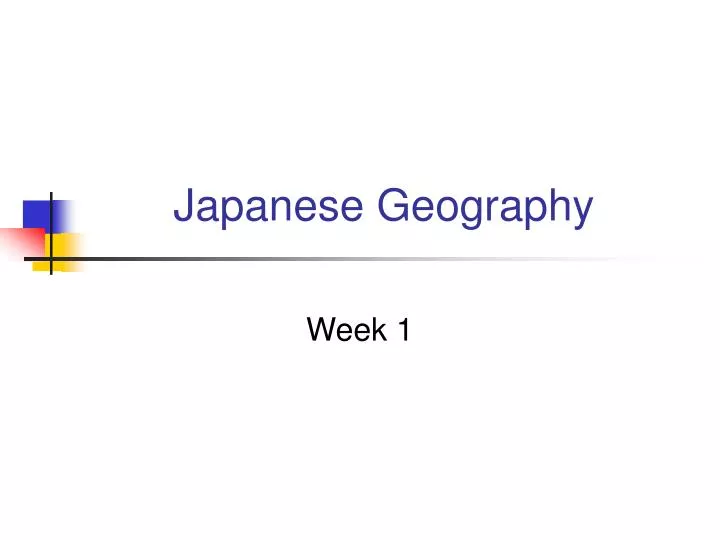 japanese geography