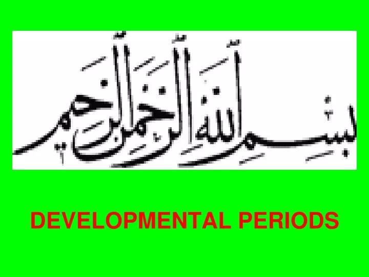 developmental periods