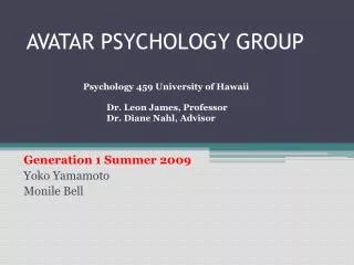AVATAR PSYCHOLOGY GROUP