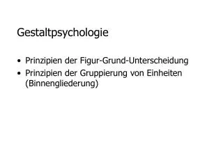 gestaltpsychologie