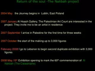 Return of the soul -The Nakbah project