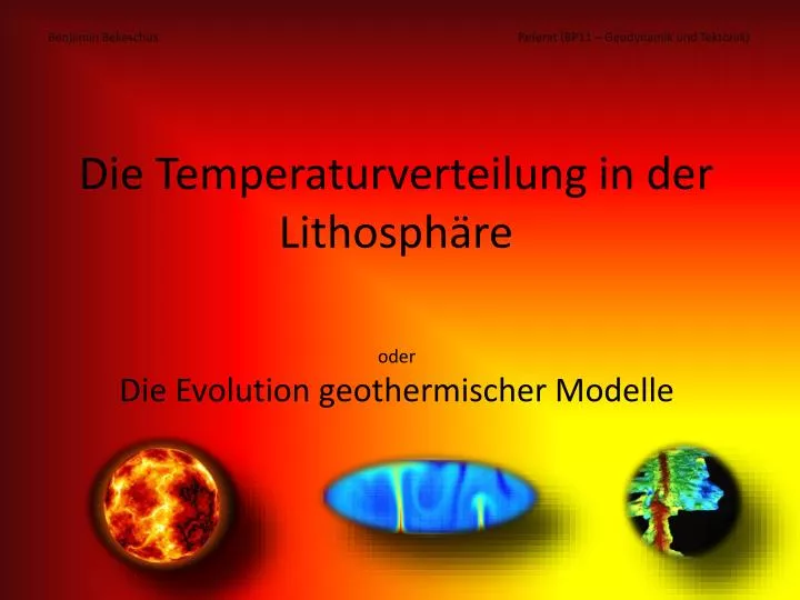die temperaturverteilung in der lithosph re