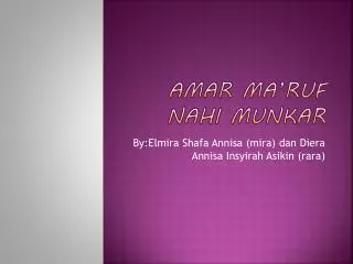 amar ma ruf nahi munkar