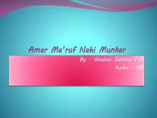 amar ma ruf nahi munkar