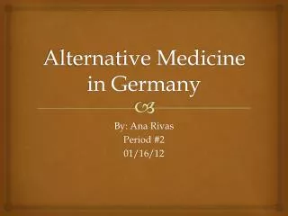 Alternative Medicine in Germany