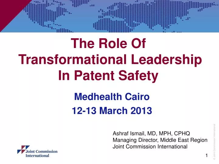 the role of transformational leadership in patent safety