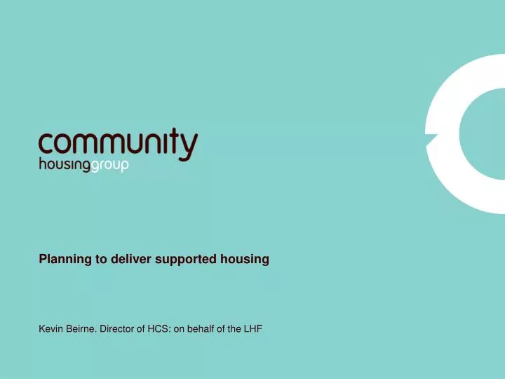 planning to deliver supported housing