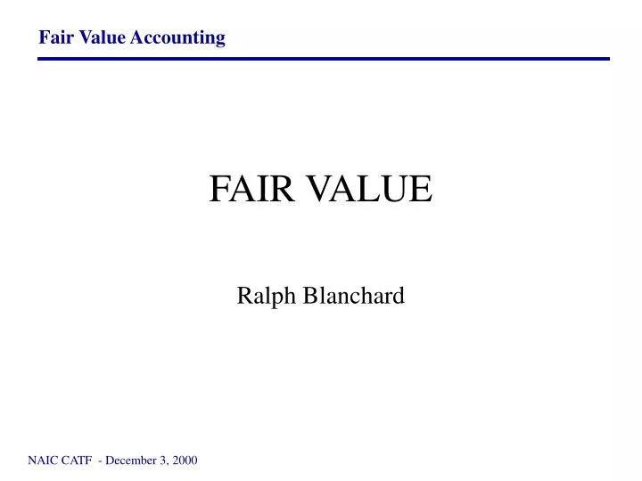 fair value