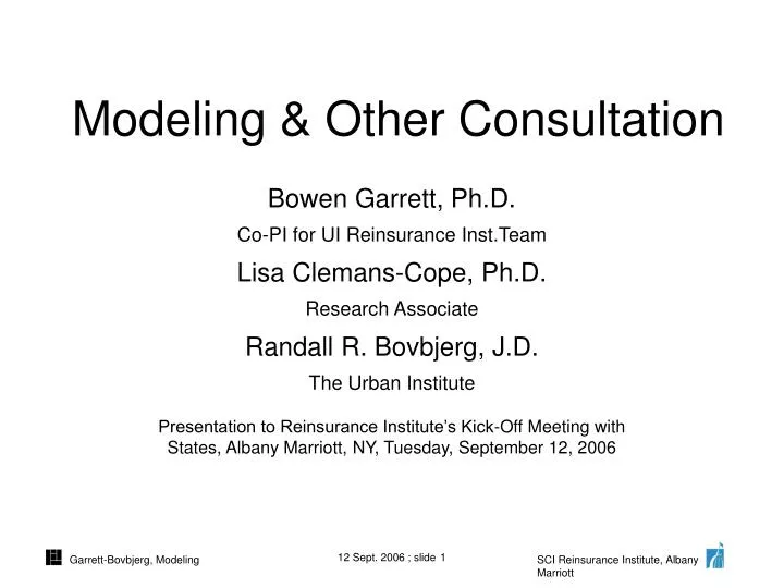 modeling other consultation