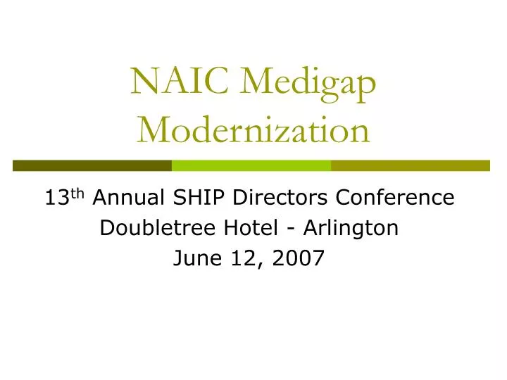 naic medigap modernization