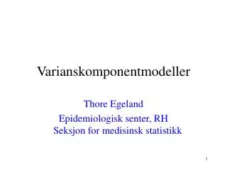 varianskomponentmodeller