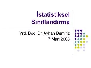 statistiksel s n fland rma