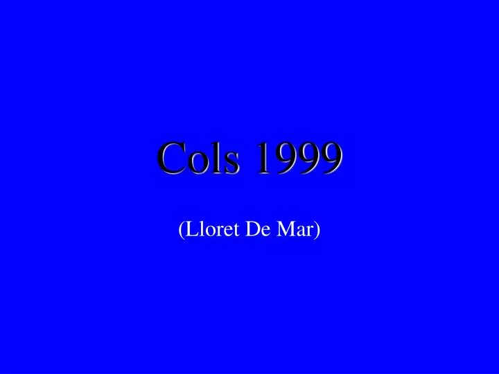 cols 1999